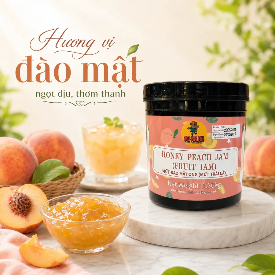 Mứt mật ong đào Mao Mao